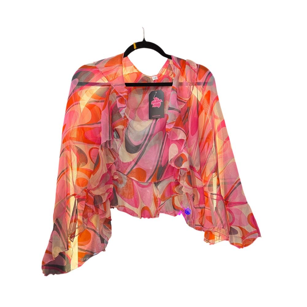 Vintage Y2K Ruffled Cardigan Shrug One Size - Picture 4 of 4